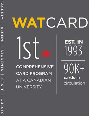 Infographic:Watcard established in 1993 with 90000+ cards was the first comprehnsive card program at a canadian university